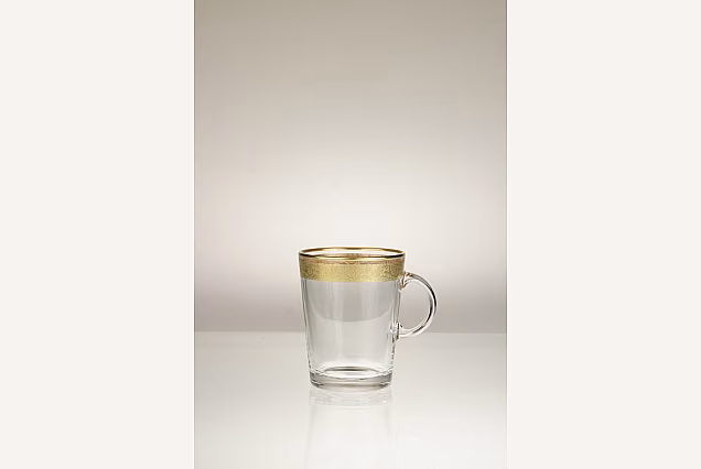 Evita Gold-EGF-szklanka do herbaty z uchem 250ml