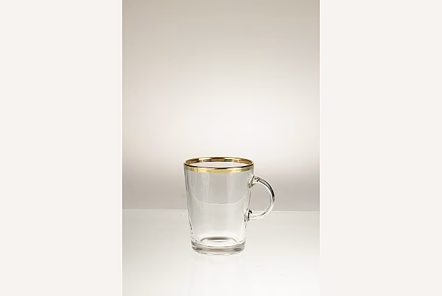 Faro Gold-FM-2 szt szklanki do herbaty z uchem 250ml