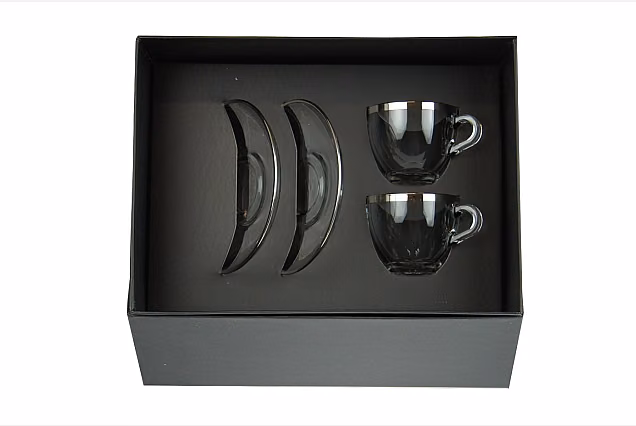 Faro Platinum-FPP-2 szt filiżanki do espresso ze spodkiem