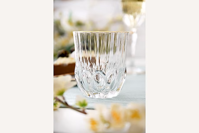 Eleganckie szklanki do whisky ze złotym rantem ADAGIO GOLD-ADGE