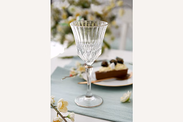 Eleganckie kieliszki do wody 280ml zdobione platyną ADAGIO PLATINUM-ADPB