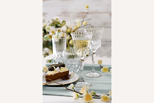 Eleganckie kieliszki do wody 280ml zdobione platyną ADAGIO PLATINUM-ADPB