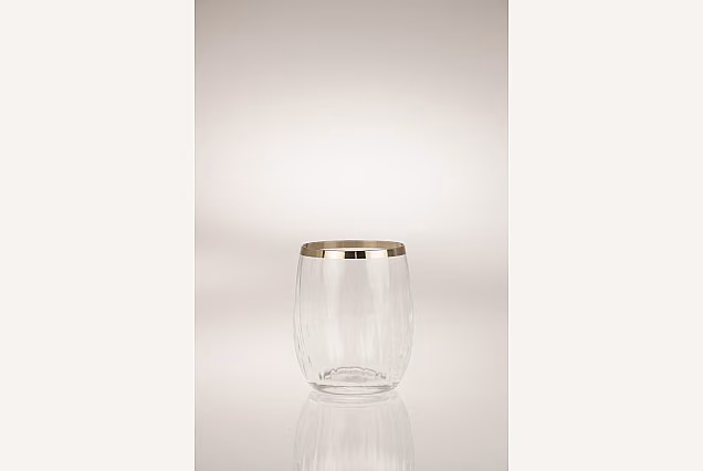 Faro Platin Optic-FPOE-szklanki niskie 300ml z platynowym paskiem