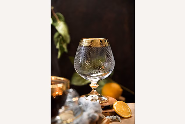 Dekorowane kieliszki do koniaku 400ml Baron-BRG