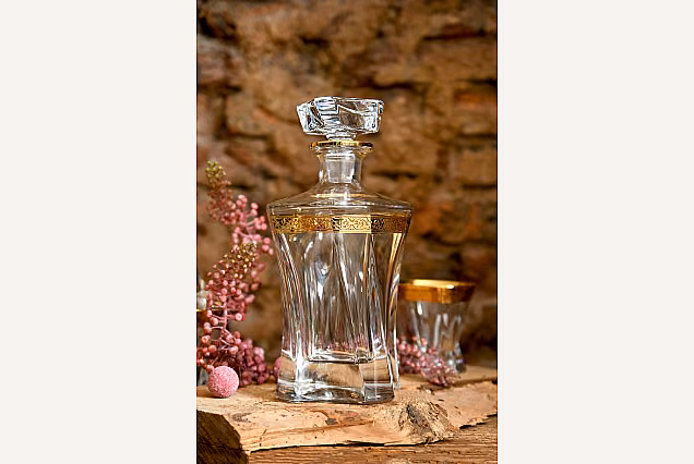 Ambasador-AZ-Luksusowa karafka kryształowa + 6 szklanek do whisky
