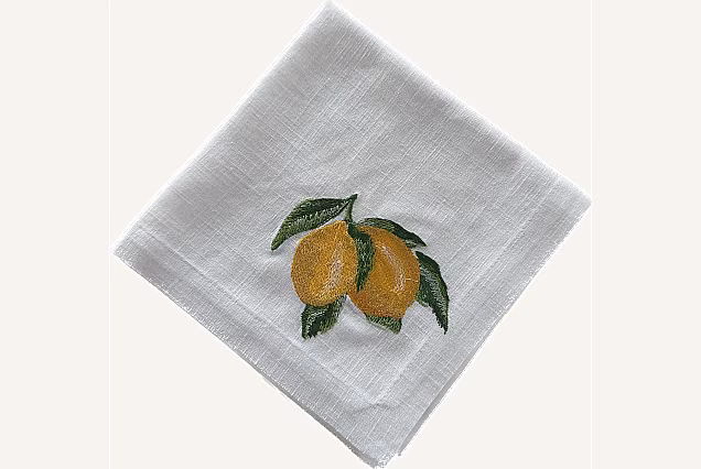 Serwetka haftowana-Sycylian Lemon