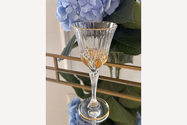 Marigold-MH-luksusowe kieliszki do wina 220ml ze złotym zdobieniem