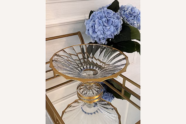 Marigold-MC-kryształowa misa na nodze 34cm