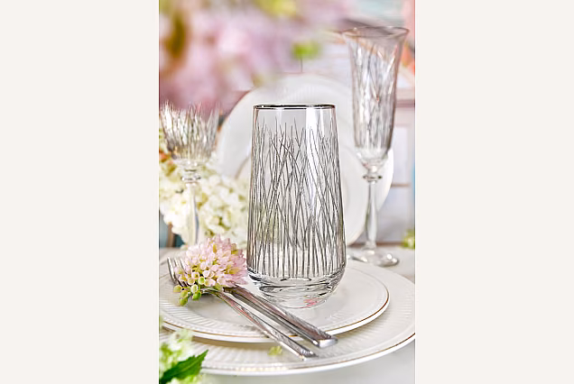 Bloom Platin-BPD- eleganckie szklanki do drinków z platyną 6szt