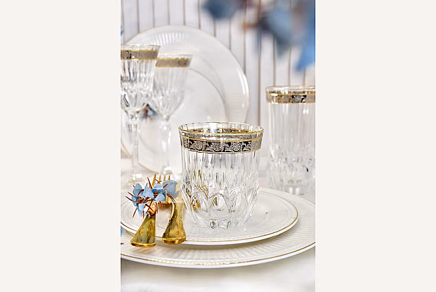 Eleganckie szklanki do whisky zdobione Sofia Crystal-SCE