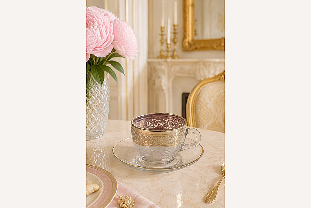 Komplet 6szt filiżanki do espresso ze spodkiem _Palace