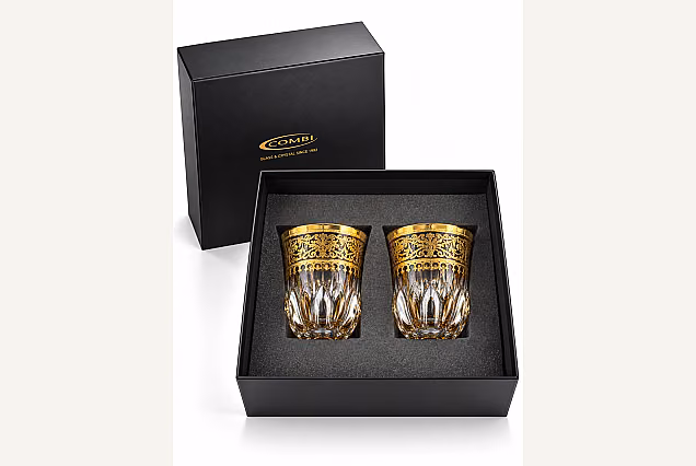 Amalfi-AH- zestaw 2szt szklanki kryształowej do whisky